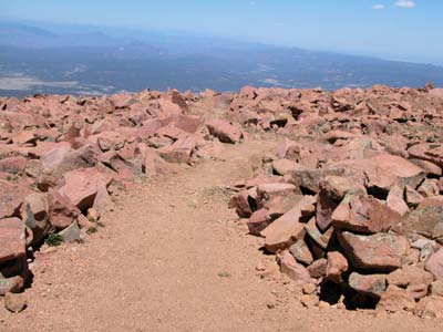 The new trailhead on the summit of Pikes Peak